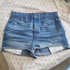Madewell high waisted denim shorts, size 29